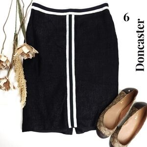 Doncaster Jet Black ShimmerTweed Weave Sz 6